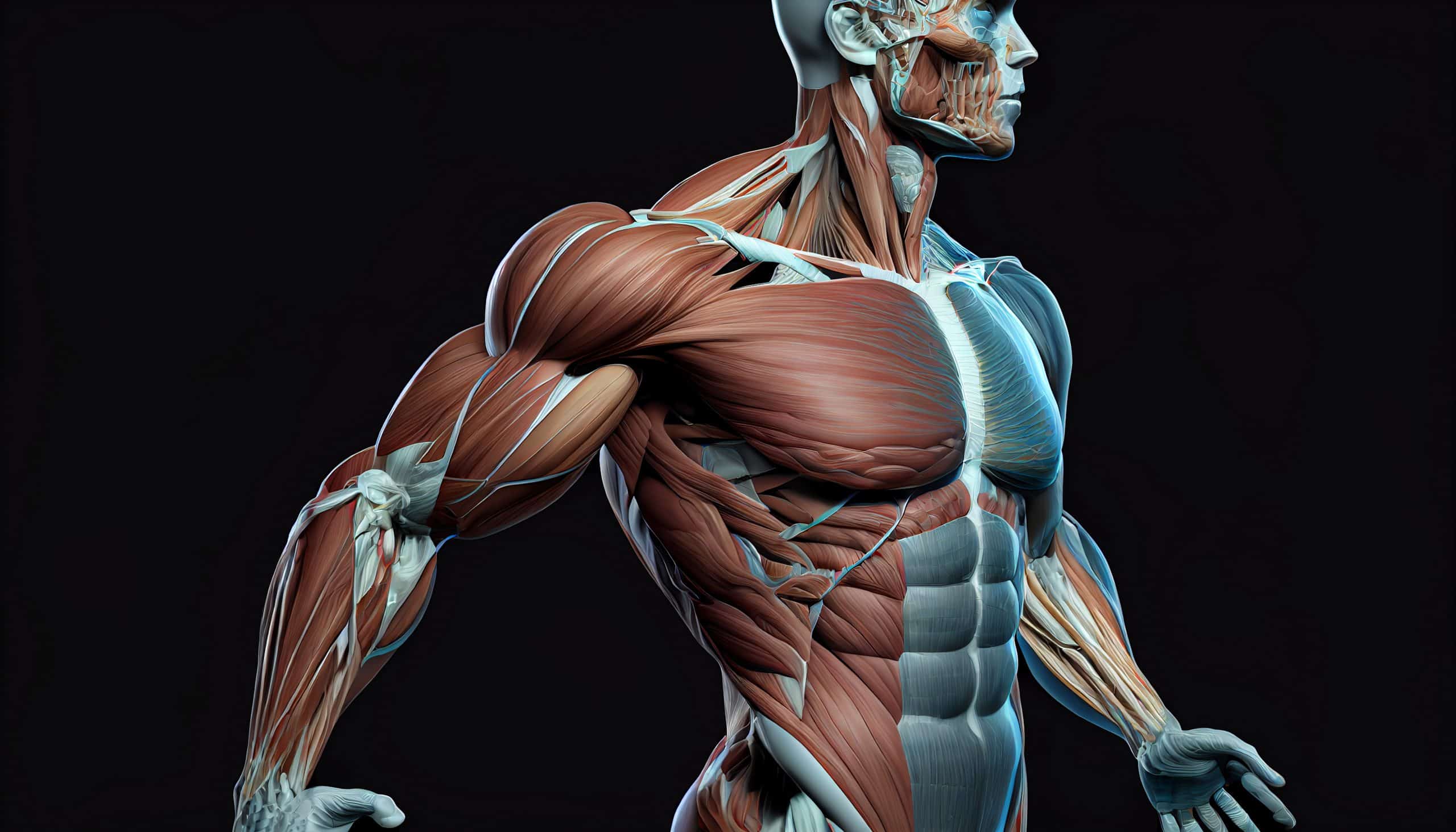Chest Muscles - Pectoralis Major and Minor - Anatomy Muscles, Generative AI, Male Muscle Anatomy